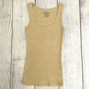 FADED GLORY Women’s Beige Ribbed Tank Top Size XS